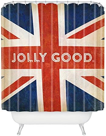 Deny Designs Anderson Design Group Jolly Good Британски Флаг Завеса за душ , 69 x 90