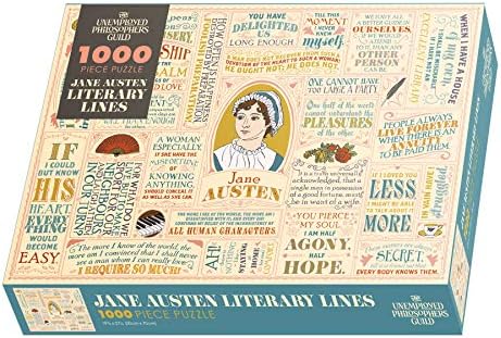 Гилдията на безработните философи на Джейн Остин Пъзел - 1000 броя - Малка бликовая матово покритие - Включва кутия и