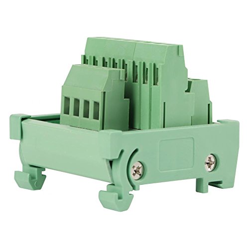 2 in, 8 Out DIN Rail and Panel Mounting Power Distribution Module Breakout Board Terminal Block Connector with Simple