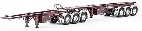 Drake SKEL White B Double Combination Trailer red Brown 1/50 DIECAST Модел Finished Truck