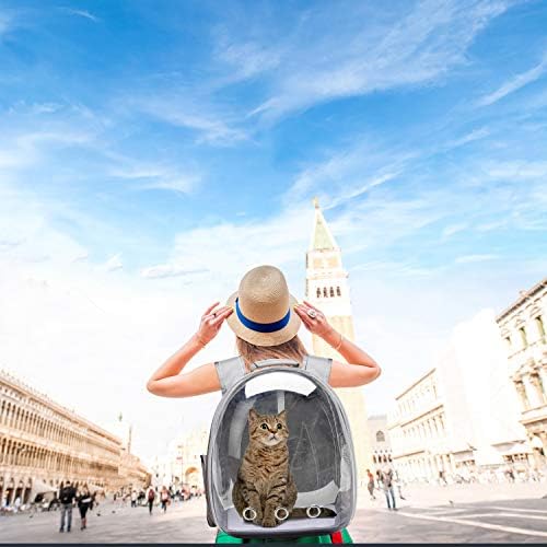 Henkelion Cat Backpack Carrier Bubble Bag, Small Dog Backpack Carrier for Small Dogs, Space Capsule Pet Carrier Dog Hiking