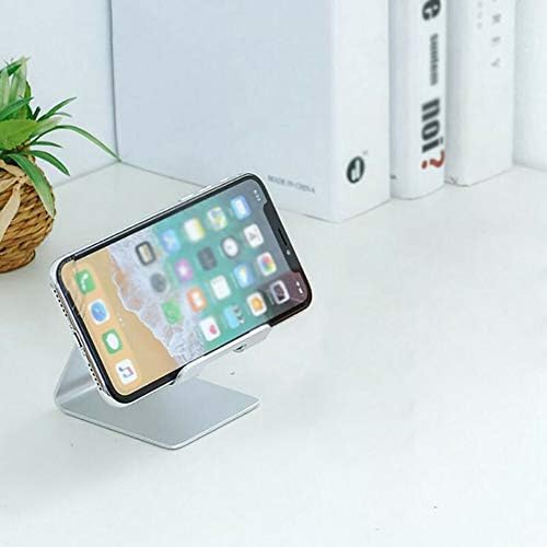 Fansipro Universal Aluminum Desktop Stand Phone Holder Bracket for Cellphone Tablet Pad, 75 63 75 (ММ), Сребро