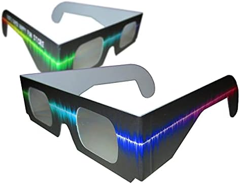 Дифракционные призматични очила за фойерверките - Trippy Вратовръзка Боядисват и Rave Waves Frame Designs - Общо 50 на