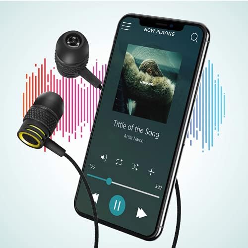 UrbanX R2 Жични слушалки в ушите с Микрофон за Zenpad 10 Z300C с Кабел Без Entanglements, Неподатливостта Слушалки, Дълбок Бас, силиконови Накрайници-втулки