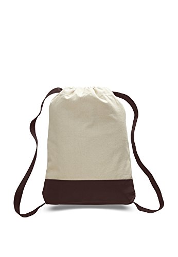 Опаковка от 6 - Памучни чанти платно спортни раници с регулируеми ремъци от тъкани Самостоятелно (натурален/Светло розов)