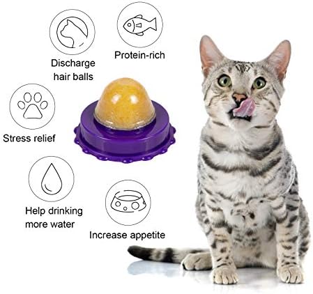 QUTOP 4 Pcs Cat Snacks Candy - Natural Cat Treats Lickable - Healthy Kitten Catnip Treats Топка - Interactive Sweet Snack