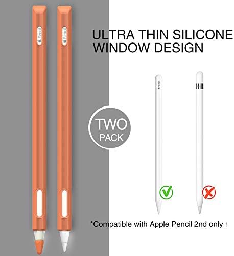 Калъф Apple Pencil 2-ро Поколение, Ултратънък Калъф Apple Молив, Силиконов Защитен Калъф Apple Молив с Прозорец, Аксесоари За iPad Pen-2 опаковки