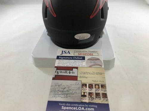 Anfernee Jennings Signed The New England Patriots Eclipse Mini Helmet Jsa 3 - Autographed College Mini Helmets