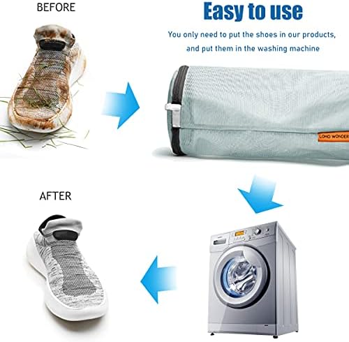 Перална обувки, Чанта за пране 3 пакета (и)_BOS_ Специално проектиран за Големи Обувки,Окото Чиста Въздушна чанта Чанта