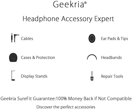 Geekria UltraShell Калъф за Големи слушалки-обшивки, работа на смени Твърда Защитна Обвивка Пътна Чанта за носене с кабел за съхранение, Съвместимост с Sennheiser HD800S, Beyerdynamic (Drak