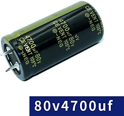 MaJingHengg Рог Електролитни Кондензатори, 80 В 4700 icf 25x50 мм за hi-fi Усилвател с Висока Честота на Ниско съпротивление esr (Размер : 1 бр.)