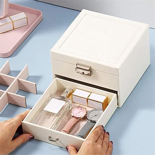 CXJAY Jewelry Box Cosmetics Storage Box Drawer Jewelry Earring Necklace Finishing Jewelry Box Display Storage Box (Цвят