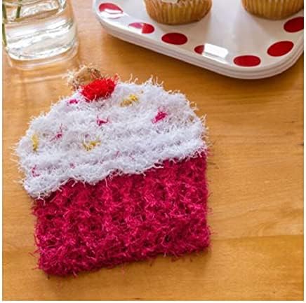 Red Heart Scrubby Yarn 2-Pack-Пакет with Bella Crafts Бод Markers (Cherry)