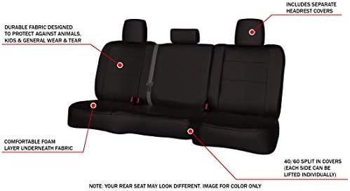 На задната СЕДАЛКА: ShearComfort Потребителски водоустойчиви калъфи Cordura Seat Covers за Nissan Juke (2011-2017) черен