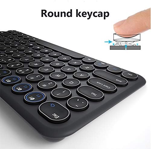 ZEFS--ESD Keycaps Wireless Gaming Mute Keyboard Round Keycap Bluetooth Keyboard Ультратонкая компютърна клавиатура за