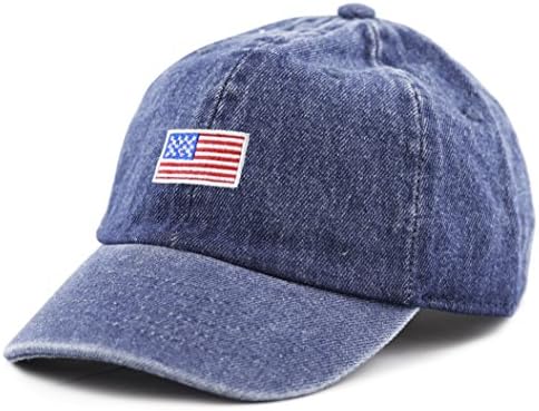 The Hat Depot Kids American Flag & Сладко Embroidery Cotton Baseball Cap Шапка