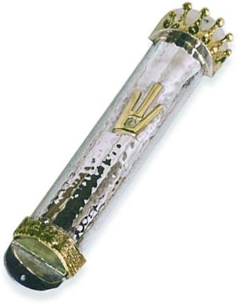 Baltinester Agayof Чеканный корпус мезузы от сребро с часовников механизъм Месинг главата и долната част на крака