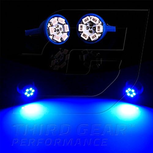 TGP T10 Blue 6 LED SMD Door Light Wedge Light Bulbs Pair 2004-2011 е Съвместим с Toyota RAV4