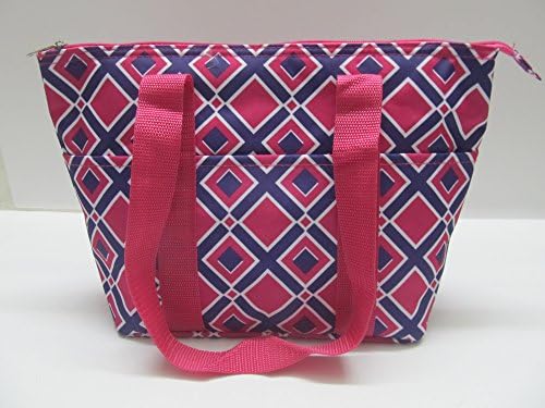 Добра Чанта Изолирано Чанта За Обяд Преносима Чанта За съхранение на Ланча Tote Bag (Diamond на Pink)