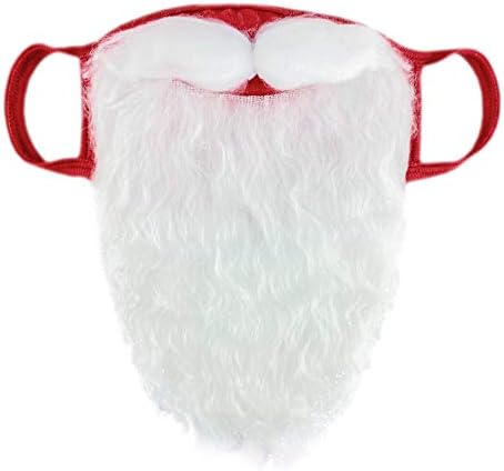 (2 опаковки) Обвити маска за лице Забавна Брадат Празничен Костюм на Дядо Коледа за Възрастните за Коледа 2021 (един размер