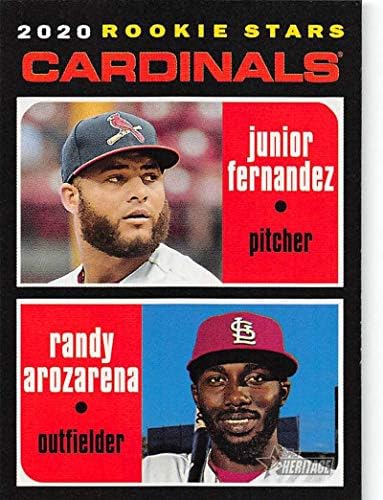 2020 Topps Heritage Baseball 216 Junior Fernandez/Randy Arozarena RC Новобранец Card St. Louis Кардиналите Официалната