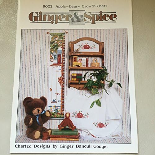 Ginger & Spice, Charted Designs by Джинджифил Dancull Gouger, 9002 Apple-Beary Growth Chart, Бродерия бод