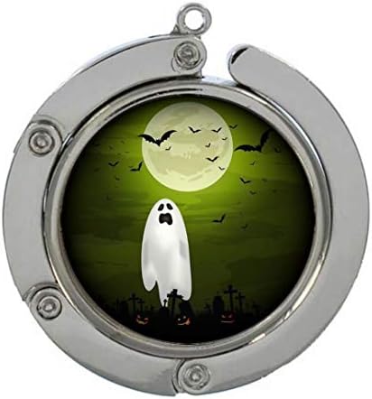 Елфски Къща Хелоуин Ужасен Призрак на Фона на Пълната Луна Илюстрация на една Кука, Стъклен Купол Кука, Арт Кука Подарък