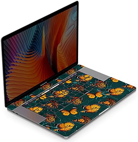 Mertak Винил Кожа е Съвместима с MacBook Air 13 инча Mac Pro 16 15 14 12 2020 2021 2019 2017 2018 Прозрачна Пеперуда Монарх