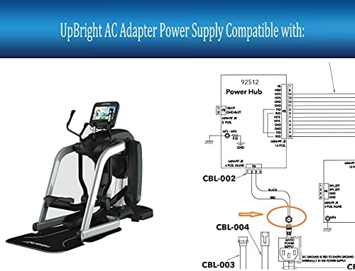 UpBright 24V AC/DC Адаптер е Съвместим с Life Fitness Treadmill 95FS 0017-00003-1091 0017-00003-1072 Wall EA11001F-240