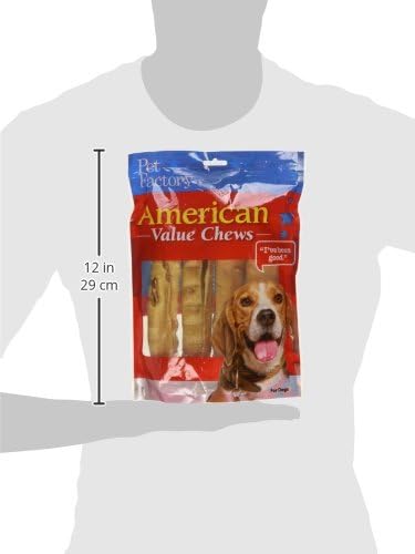 Пет Factory American Beef Hide Chicken Flavored Rolls Chews For Dogs (4 Pack), Medium/7-8