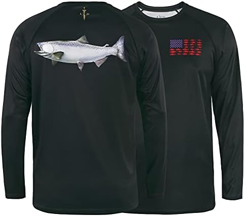 HDE Fishing Тениски for Men Long Sleeve UPF 50 Sun Protection Quick-Dry Outdoor Performance T-Shirt
