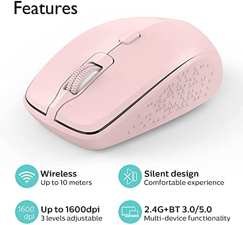 Безжична Мишка Двухрежимная Bluetooth Мишка За Компютър