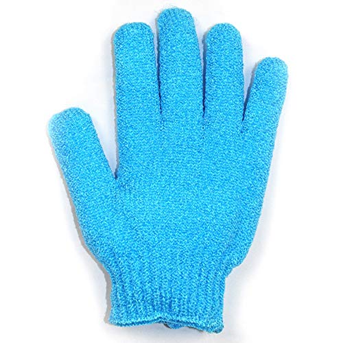 2 Чифта Ексфолиращи Ръкавици за Тялото Вана Скраб за Измиване Ръкавици с един пръст за Масаж на Кожата Гъба, Кърпа за
