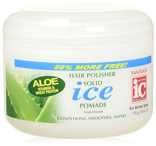 Fantasia Ic Hair Polisher Solid Ice Pomade 6 унции (177 мл) (6 опаковки)