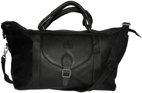Пътна чанта NHL Black Leather Top Zip Travel Bag