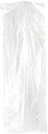 Hangerworld 50 Clear 60inch Dry Cleaning Laundry Polythylene Clothes Cover Protector Bags 100 Gauge