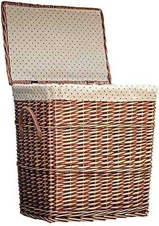 CGgJT Класика Сгъваема Ръчна Водна гиацинтовая кубическая кошница за съхранение, кафяво (Размер : 38 * 42 cm) (Размер