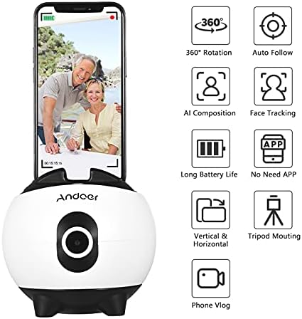 U3 Smart Tracking Phone Holder 360degreeRotation Face Object Auto Tracking Desktop Selfie Gimbal Stabilizer Robot Cameraman