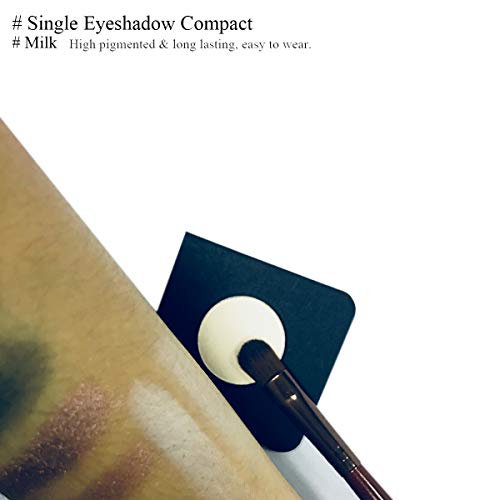 Everfavor Single Eye Shadow Compact High Pigmented Blendable Eyeshadow Makeup Зареждане Pan 26mm (Milk)