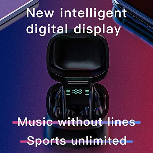 WJCCY Bluetooth 5,0 Спортни Слушалки Led Дисплей Безжични Слушалки, Стерео Слушалки с Микрофон Водоустойчив Шумоподавляющая
