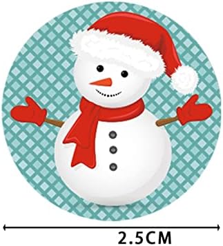 HRGSD Коледни Стикери, Етикети на Ролка е Сладък Снежен човек, Коледни Елементи Самозалепващи САМ Карикатура Лепяща Опаковъчна