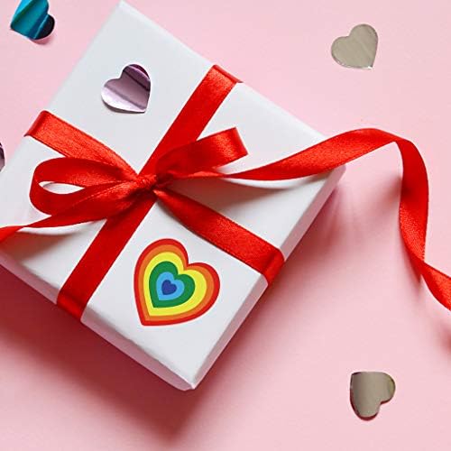 500pcs Heart Shaped Valentine ' s Day Label Stickers for Scrapbooking Gift Package Seal Birthday Wedding Веригата за Офис