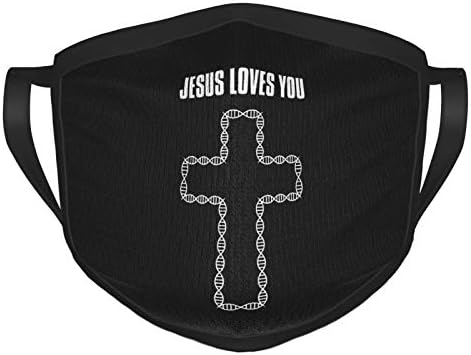 Исус Те обича Персонализирани Дишащи шарена кърпа на Устата Ръкав Прах Капа за Многократна употреба Миещи Унисекс
