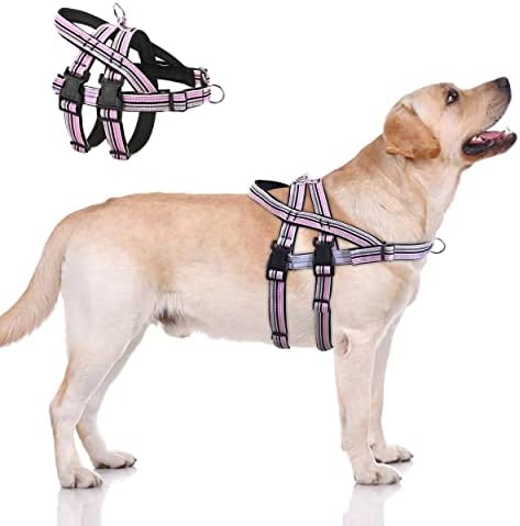 Beirui Soft Padded Adjustable Escape Proof Dog Harness - No Pull Dog Harness Easy for Small Medium Large Dogs Walking