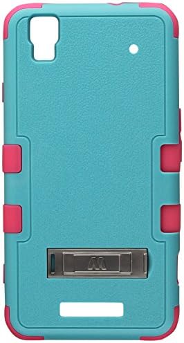 Asmyna ZTE N9520 ZMax Туф Hybrid Phone Protector Cover with Stand - на Дребно Опаковка - Natural Синьо-Зелени/Electric