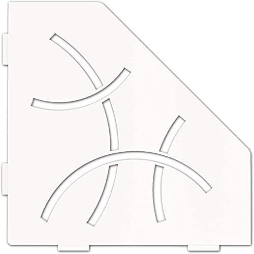 Петоъгълна ъглова етажерка Schluter Systems-E - Curve Design -Матиран бял - (SES2D6MBW) Kerdi-Line Shower Acessory