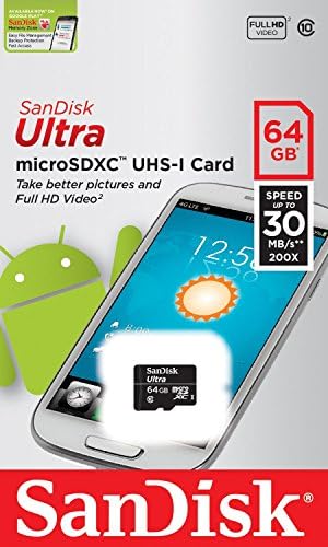 SanDisk Ultra 64 GB Micro SDHC/Micro SDXC UHS-I карта до 48 MB/сек (SDSQUNB-064G-GN3MN)
