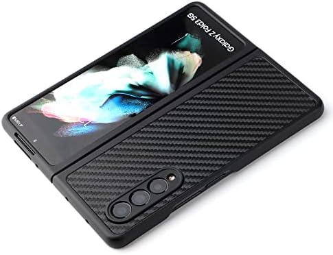 CCSmall Калъф за Samsung Galaxy Z Fold 3, Премиум ПУ Кожен Калъф За вашия Телефон, Тънък Модерен Дизайн Защитен Калъф