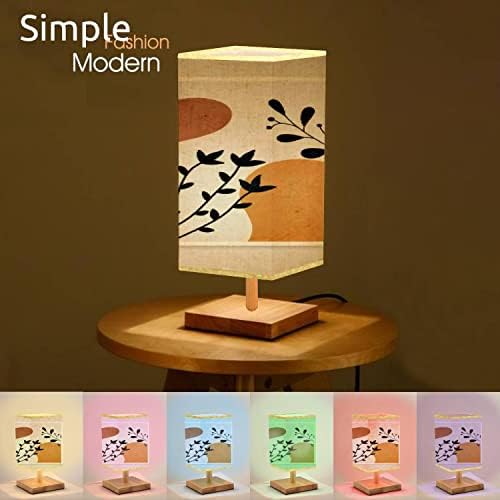 Dimmable Table Lamp Contemporary Art Posters in Pastel Colors Botanical Wall Art Minimal USB Нощно Lamp/ Минималистичен