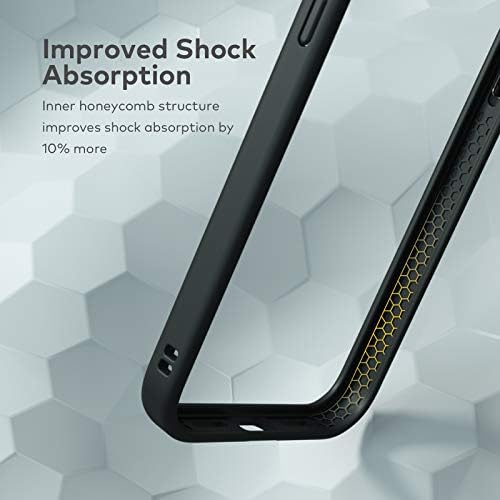 RhinoShield Bumper Case е Съвместим с [iPhone 12 Mini] | CrashGuard NX - Амортизирующий Тънък дизайн на Защитно покритие от 3,5 метра / 11 фута Защита от падане - черен